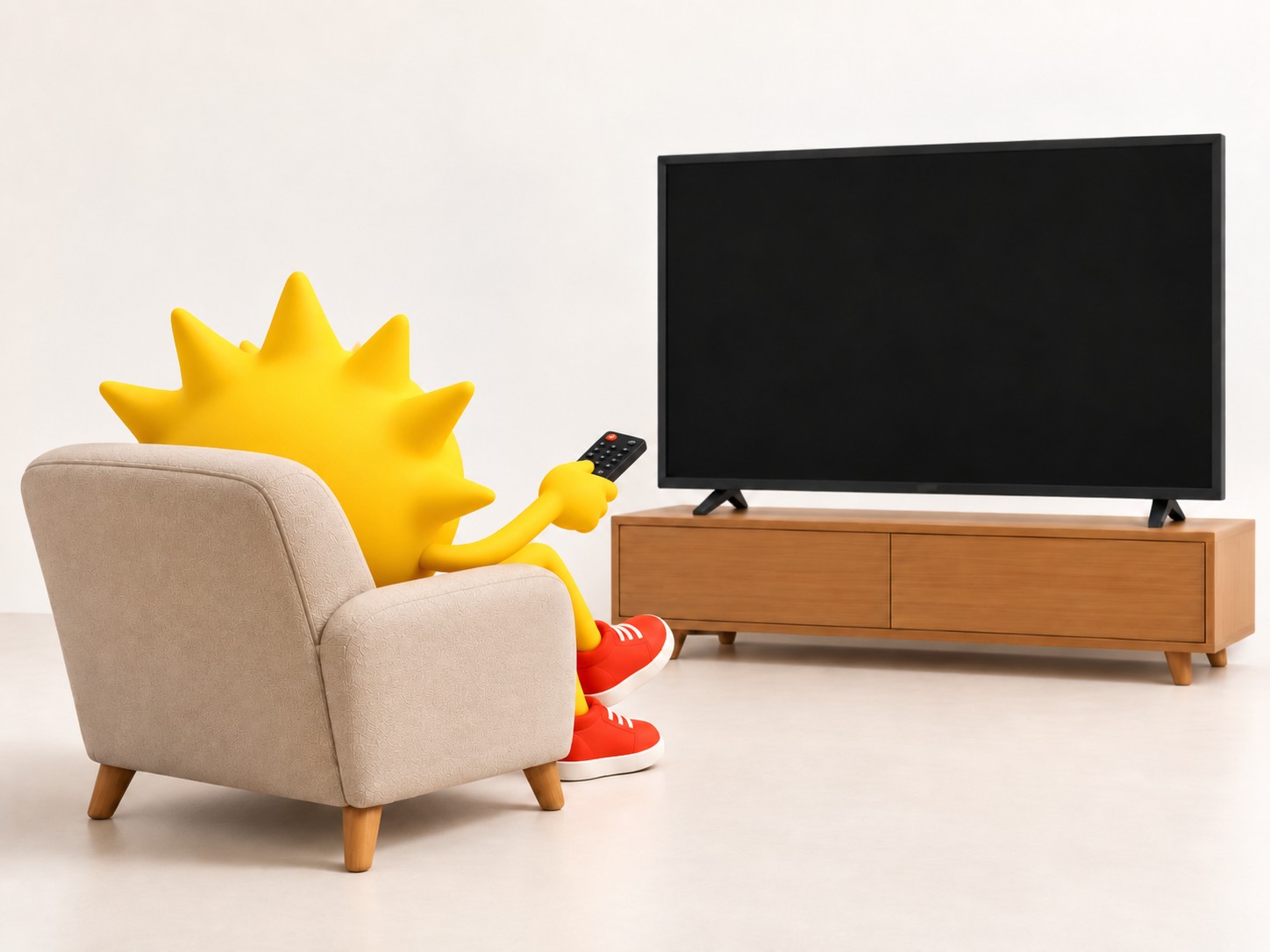 Szotek ogląda w telewizji zdjęcia z życia szkoły