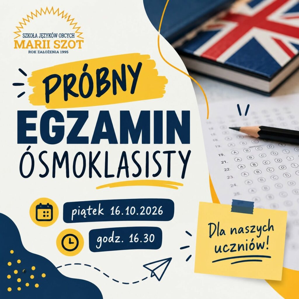 Próbny egzamin ósmoklasisty – piątek, 16 października, godz. 16:30